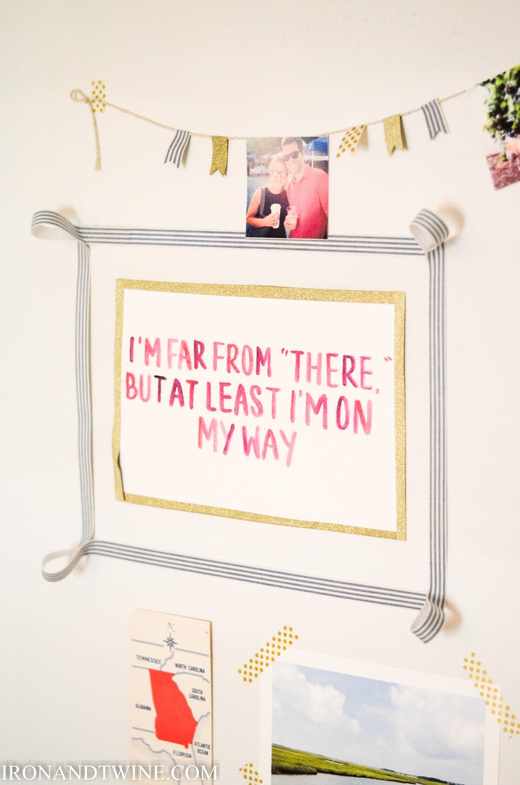 Iron Twine Washi Tape Gallery Wall Dorm Room Decor