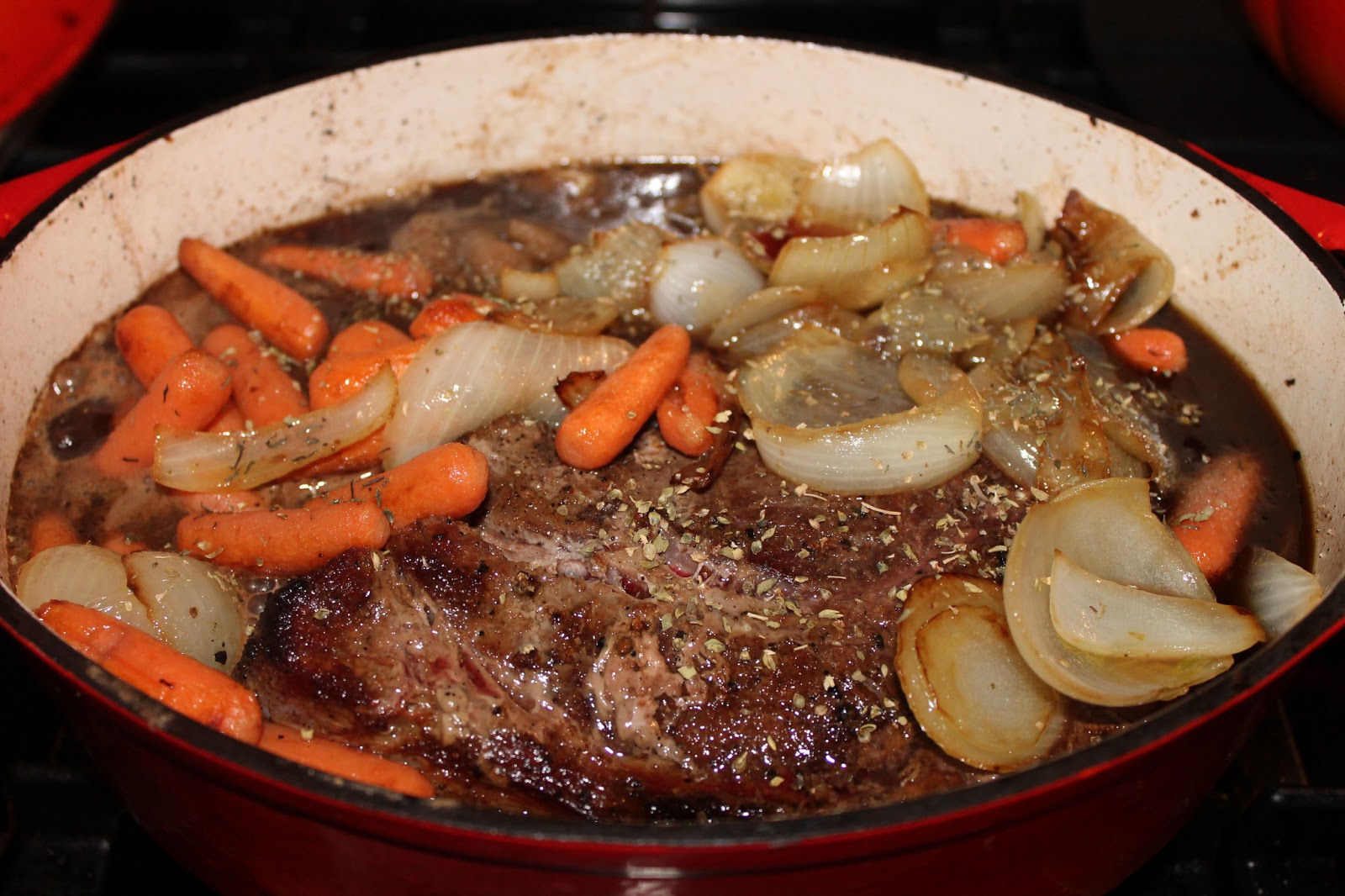 Here is the final result, falling apart pot roast, juicy and delicious!!!