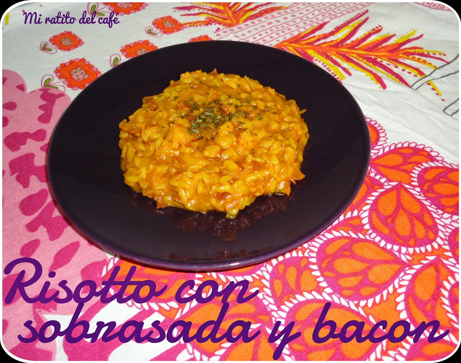 Risotto Con Sobrasada Y Bacon