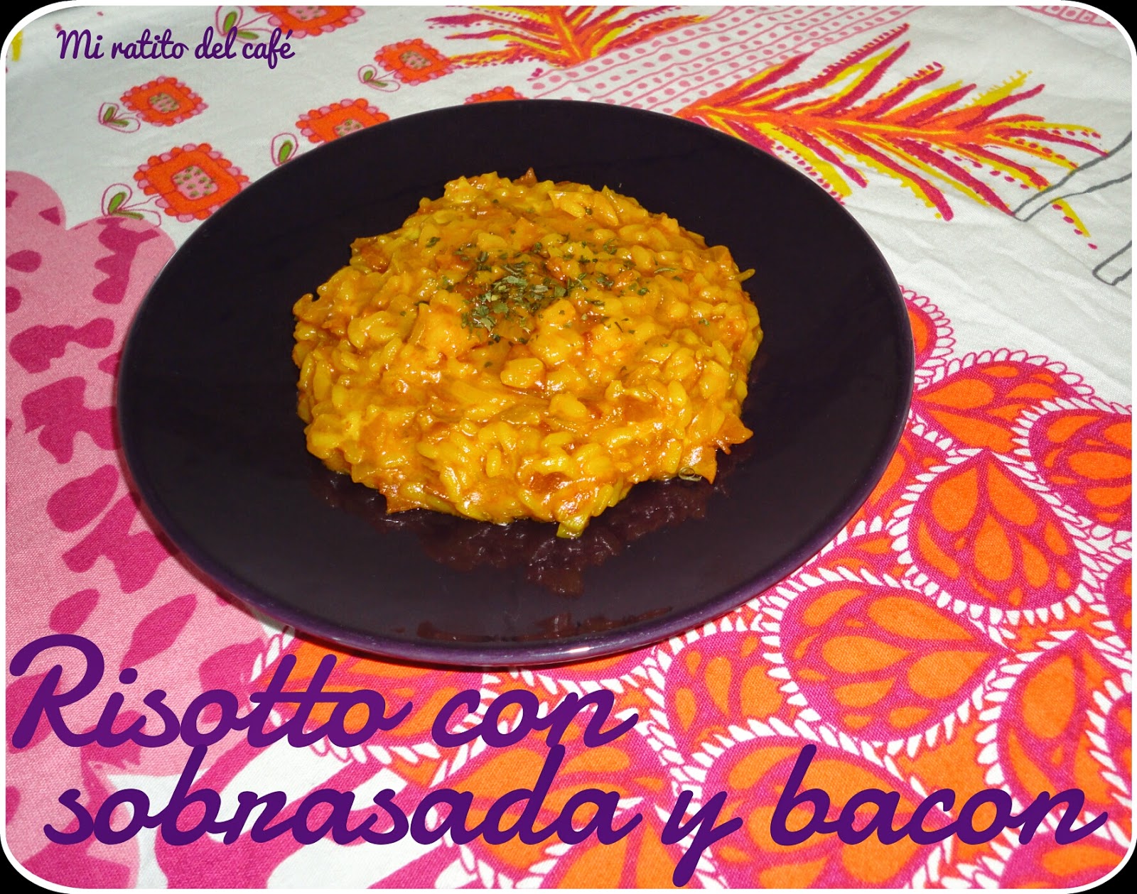 Risotto Con Sobrasada Y Bacon
