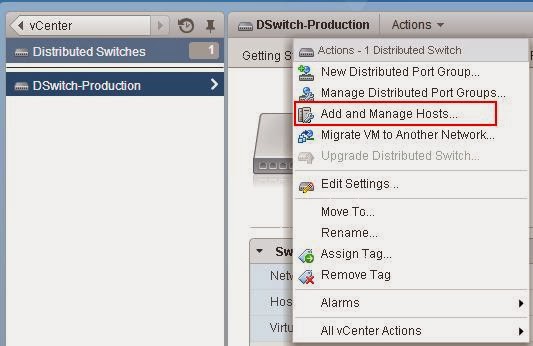vSphere Distributed Switch Part 6 - Manually Assign Uplink Adapters to Distributed switch