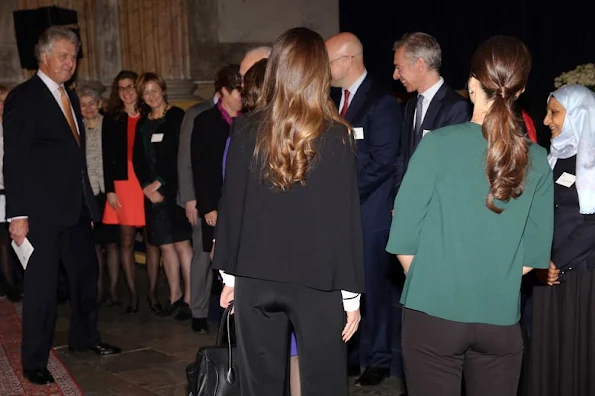 Princess Madeleine of Sweden and Princess Sofia of Sweden attended the Global Child forum at the Royal Palace in Stockholm