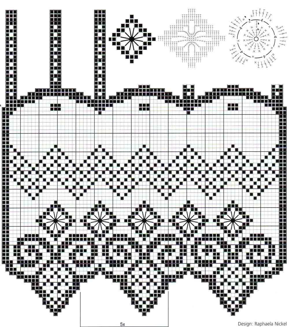 Схемы филейного вязания шторы \