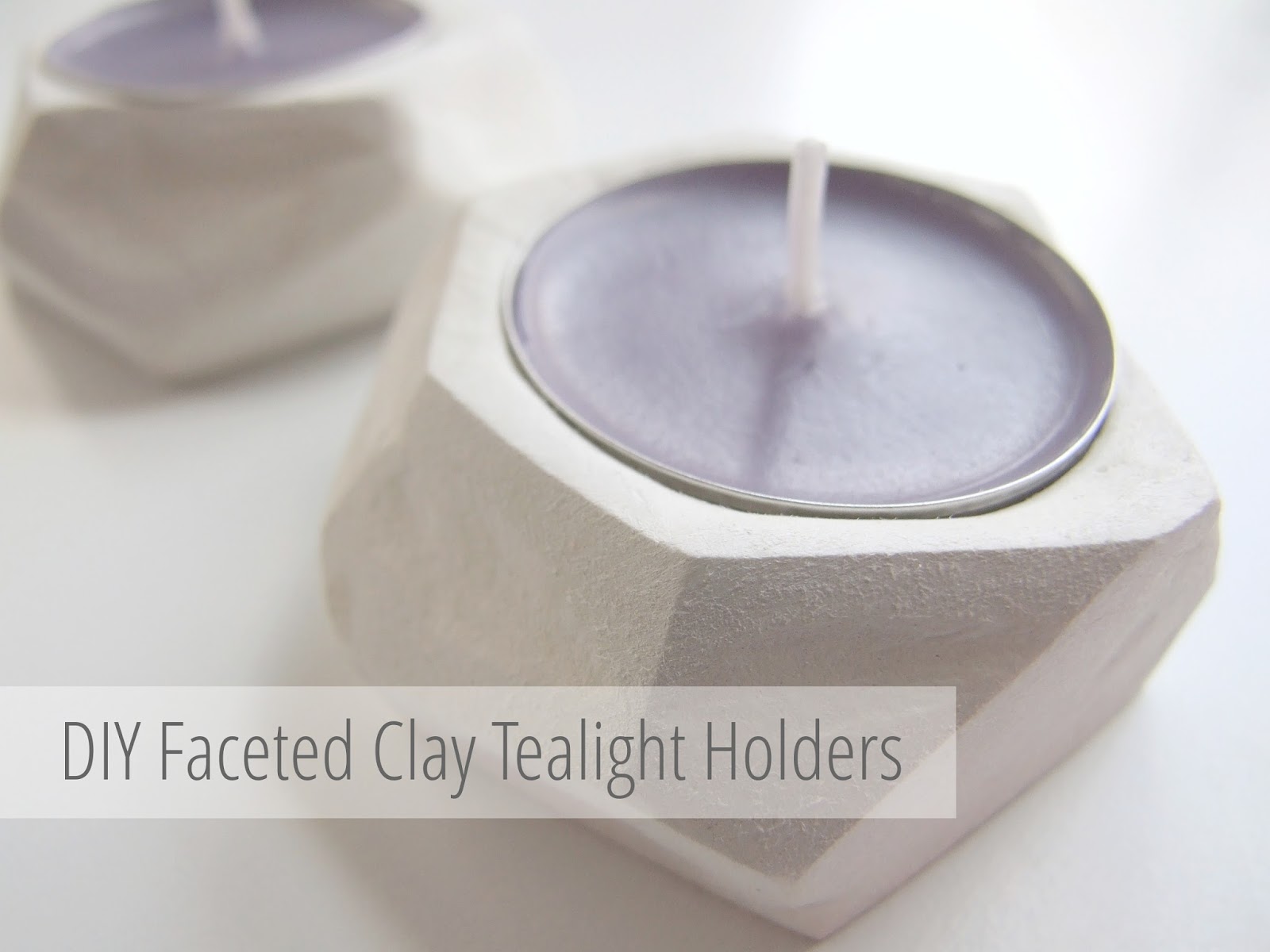 Gathering Beauty DIY Faceted Clay Tealight Holders.