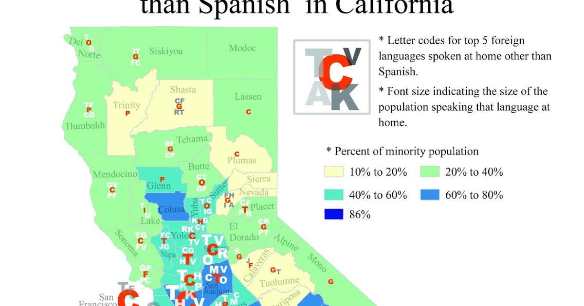 Title 6 Maps Most Spoken Languages in California