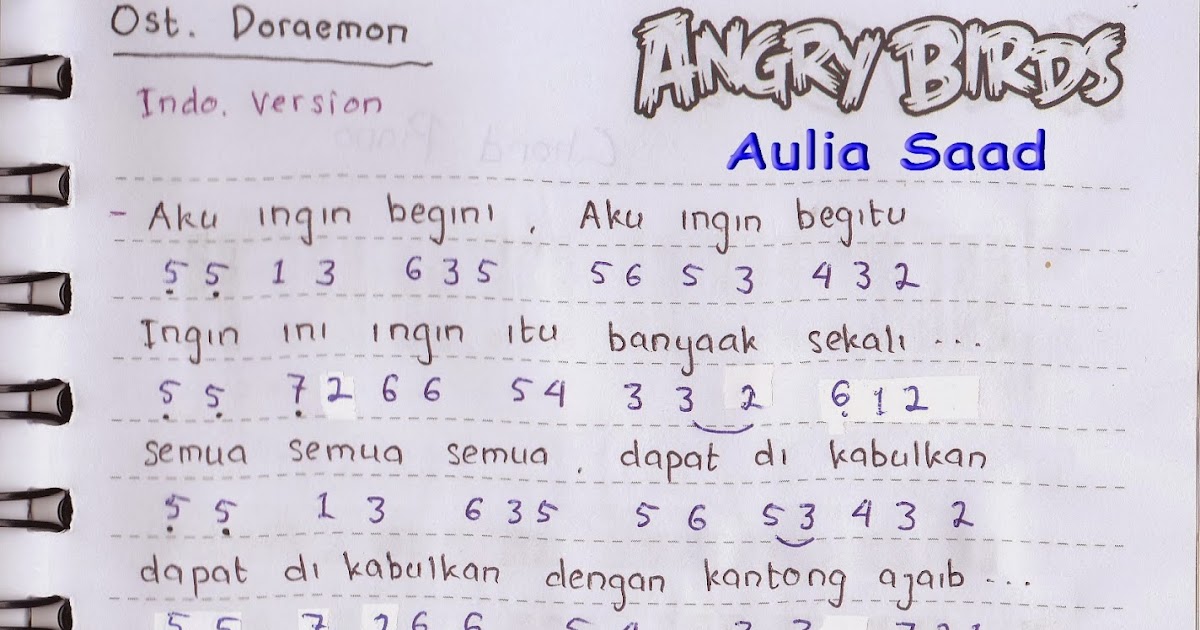 Not Angka Ost. Doraemon (Opening, Indonesia) Aulia's World