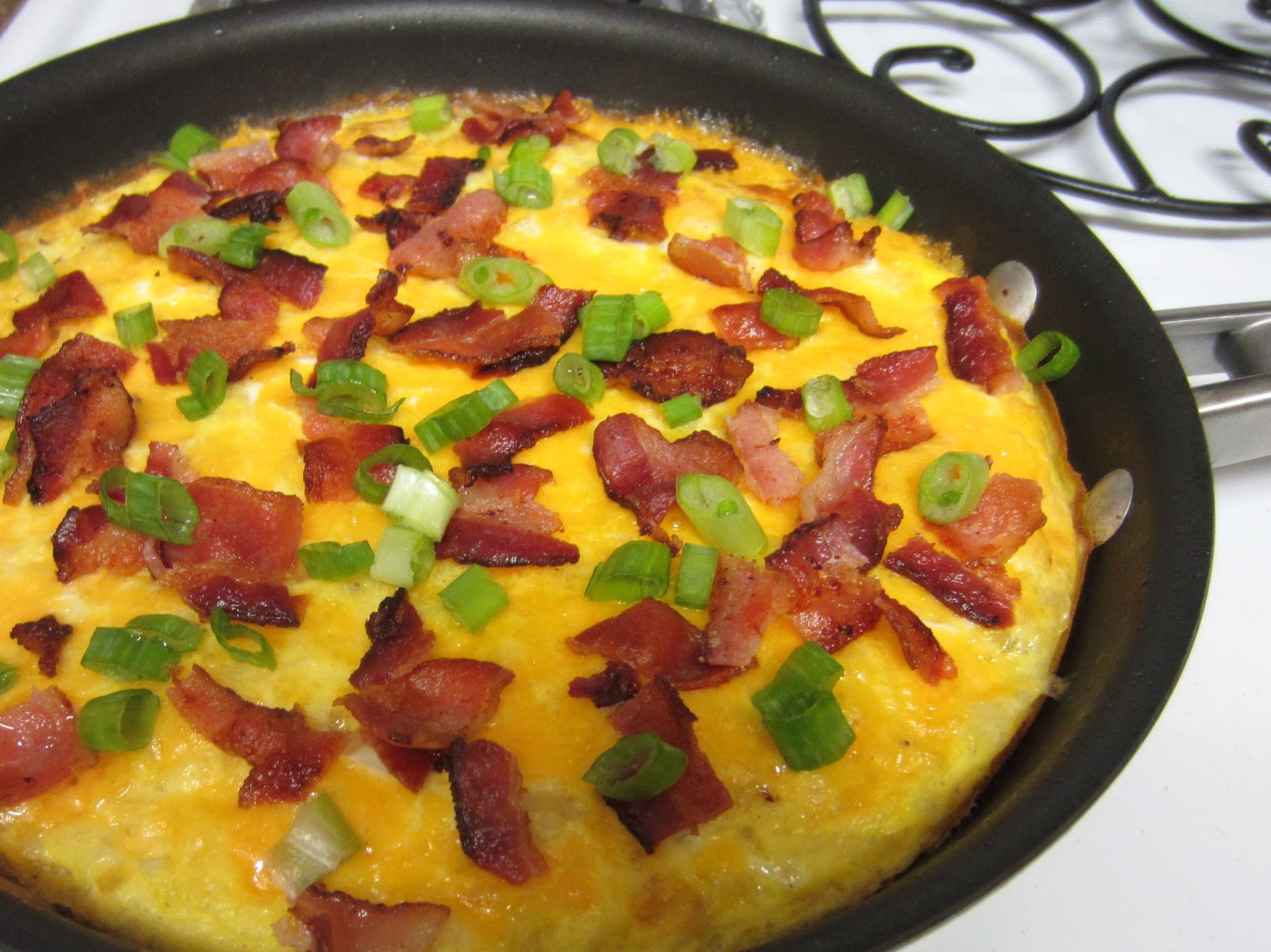 Cheesy Bacon Potato Frittata Love to be in the Kitchen