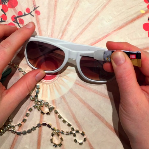 iLoveToCreate Blog DIY Rhinestone Sunglasses in 5 Minutes