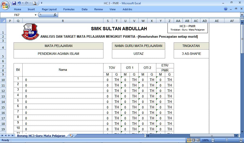 Sekadar Menulis Borang Headcount Hc3 Xls Updated 27 Jan 2013