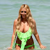 Aubrey ODay Wears Neon Green Bikini in Miami
