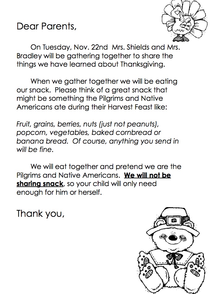 Giggle and Squeals Our Thanksgiving Feast