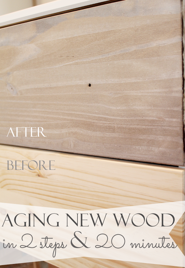 Make new wood look old and weathered in minutes! It only takes 2 steps