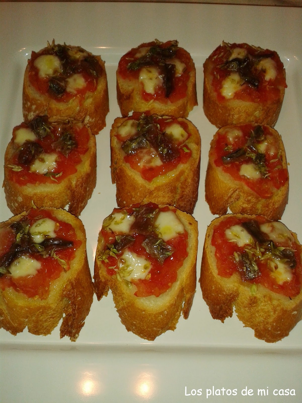 Tostas Con Tomate Y Mozzarela
