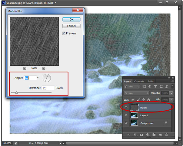 Cara Membuat Efek Hujan Menggunakan Photoshop Cara Membuat Efek Hujan Menggunakan Photoshop