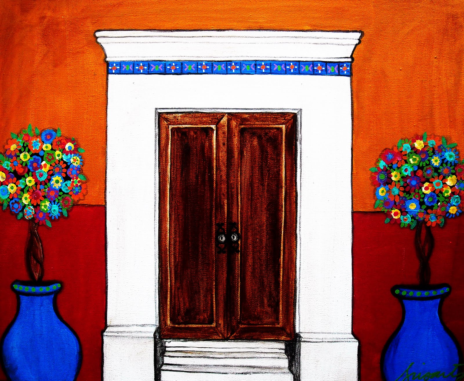 Doors Paintings & Mediterranean Paintings By Theo Michael Blue Door