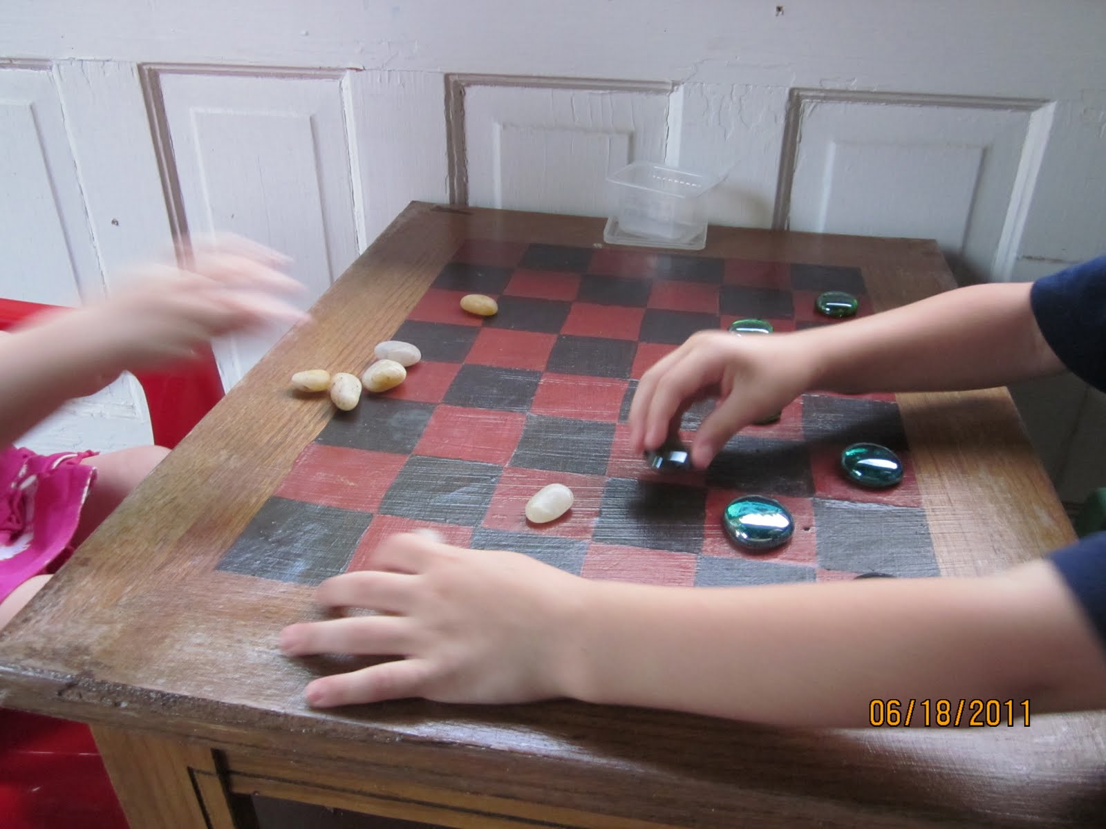 I make stuff a quick Cracker Barrel checker board