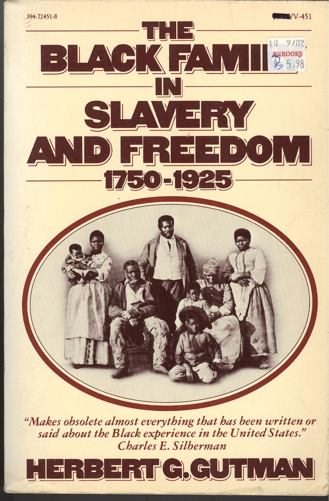 AFRICAN ROOTS The Black Family in Slavery and Freedom 17501925