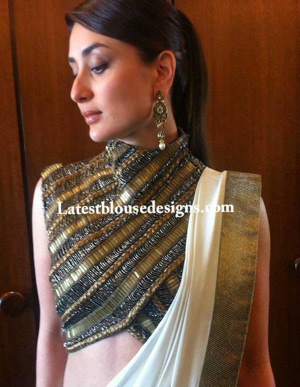 Kareena In High Neck Blouse blouse designs high neck blouse Kareena In High Neck Blouse blouse designs high neck blouse