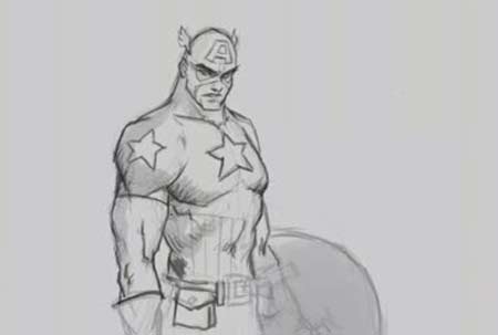 How to draw Comics - Captain America