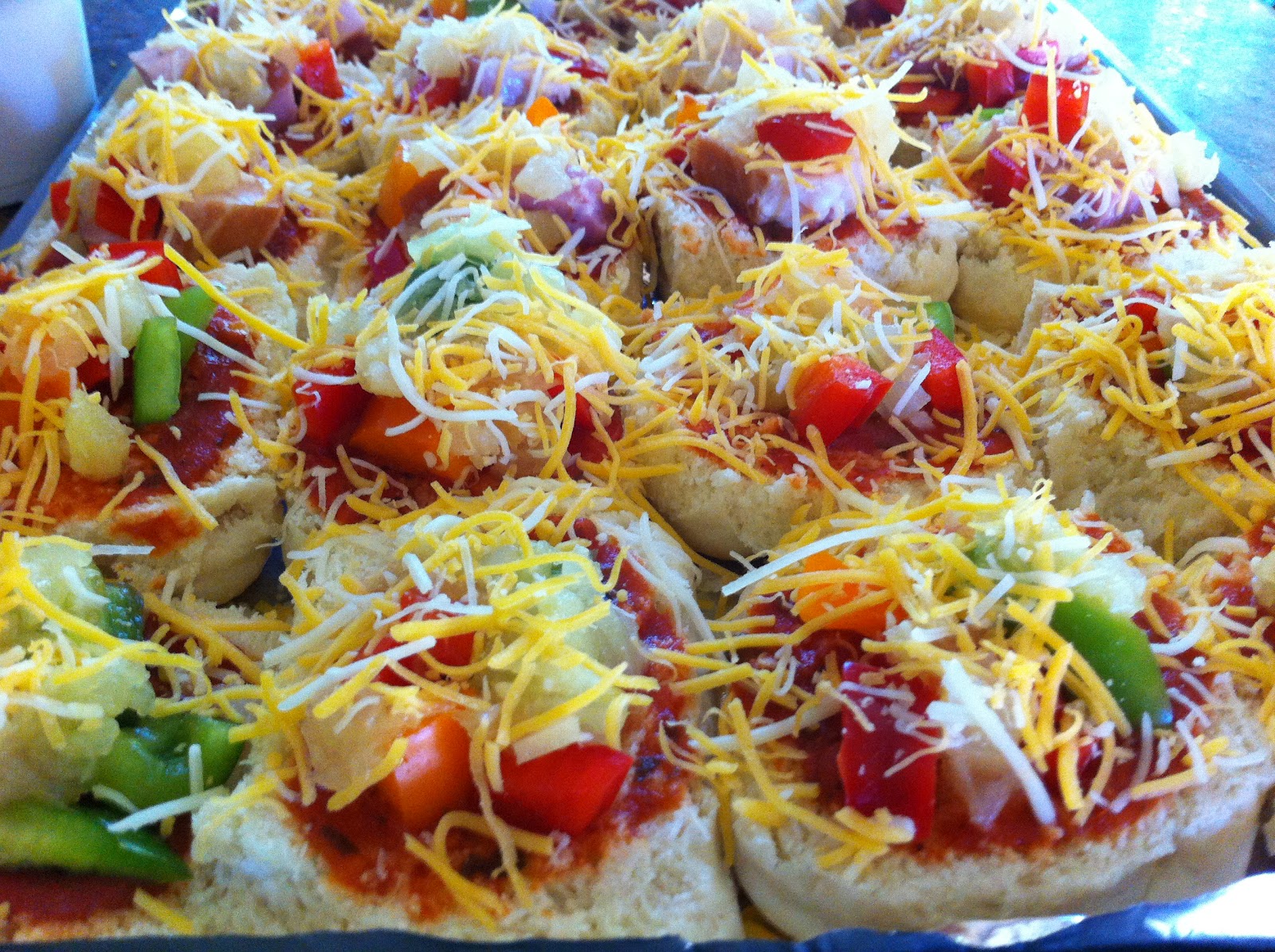 The Pampered Jes Ham and Pineapple Biscuit Pizzas