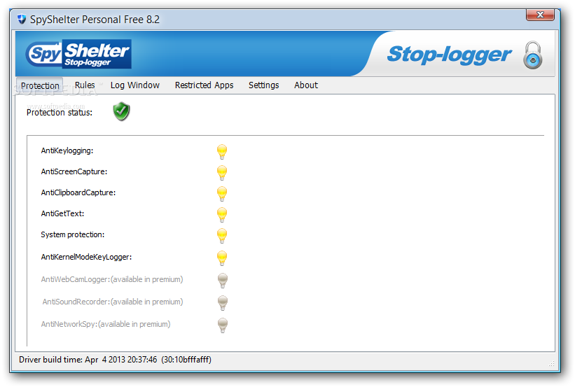 برنامج SpyShelter Free للحماية من ملفات التجسس