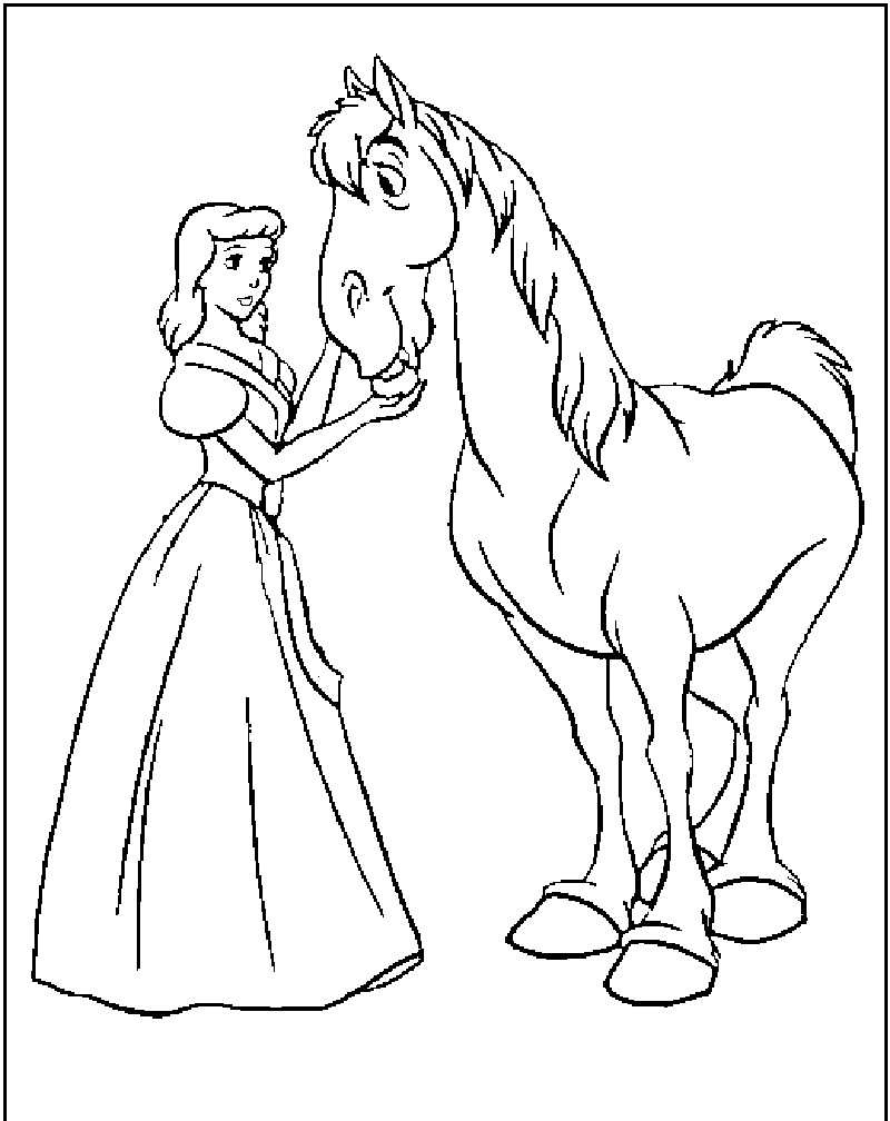Disney Princess Cinderella Coloring part 2