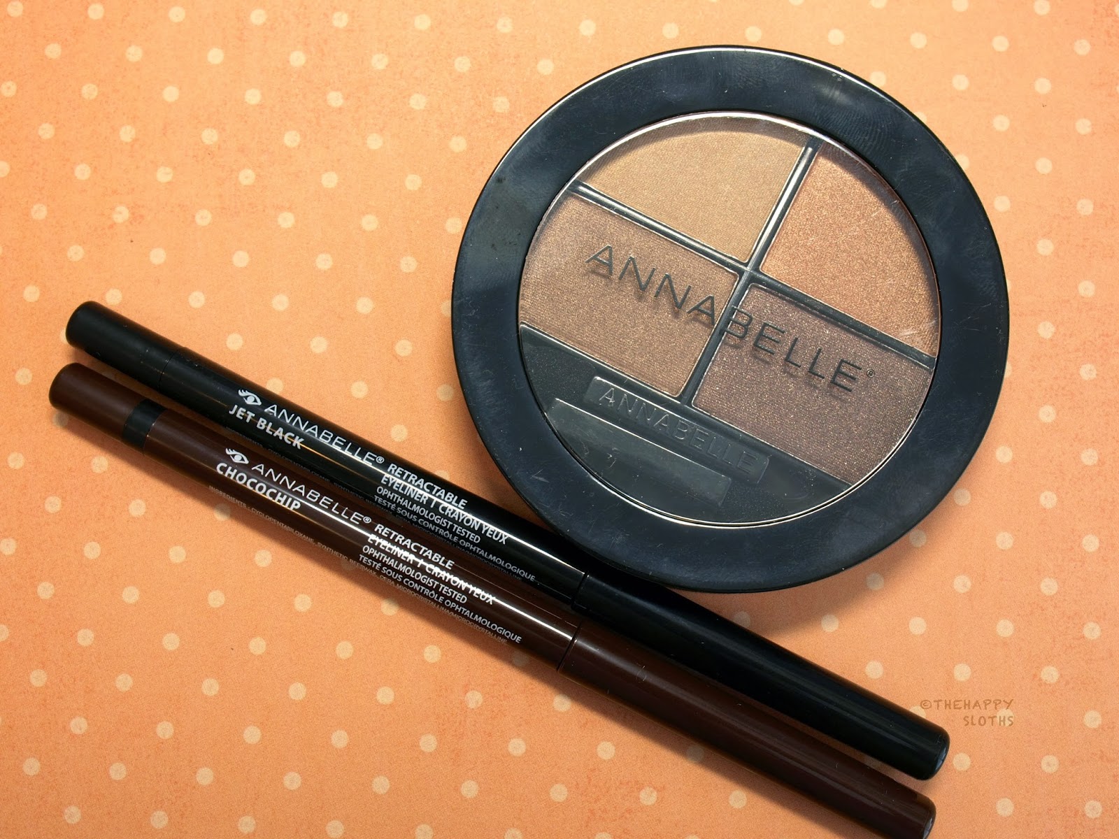 Annabelle Eyeshadow Quad and Retractable Eyeliners: Review and Swatches   The Happy Sloths: Beauty, Makeup, and Skincare Blog with Reviews and  Swatches