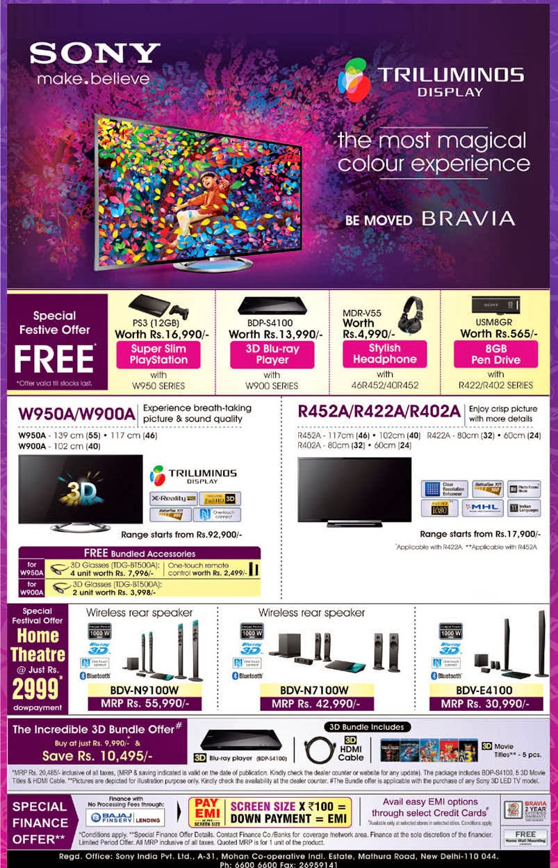 Sony Diwali Offers 2013: Free Accessories with Bravia TV - Diwali 2013: Diwali Wallpapers ...