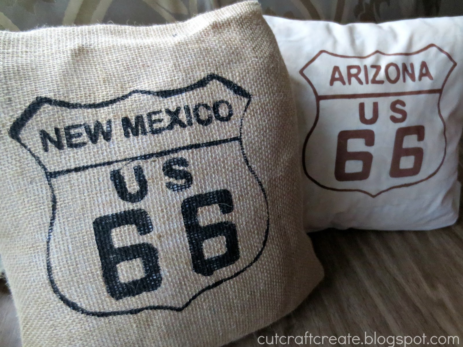 Cut, Craft, Create Route 66 Pillows