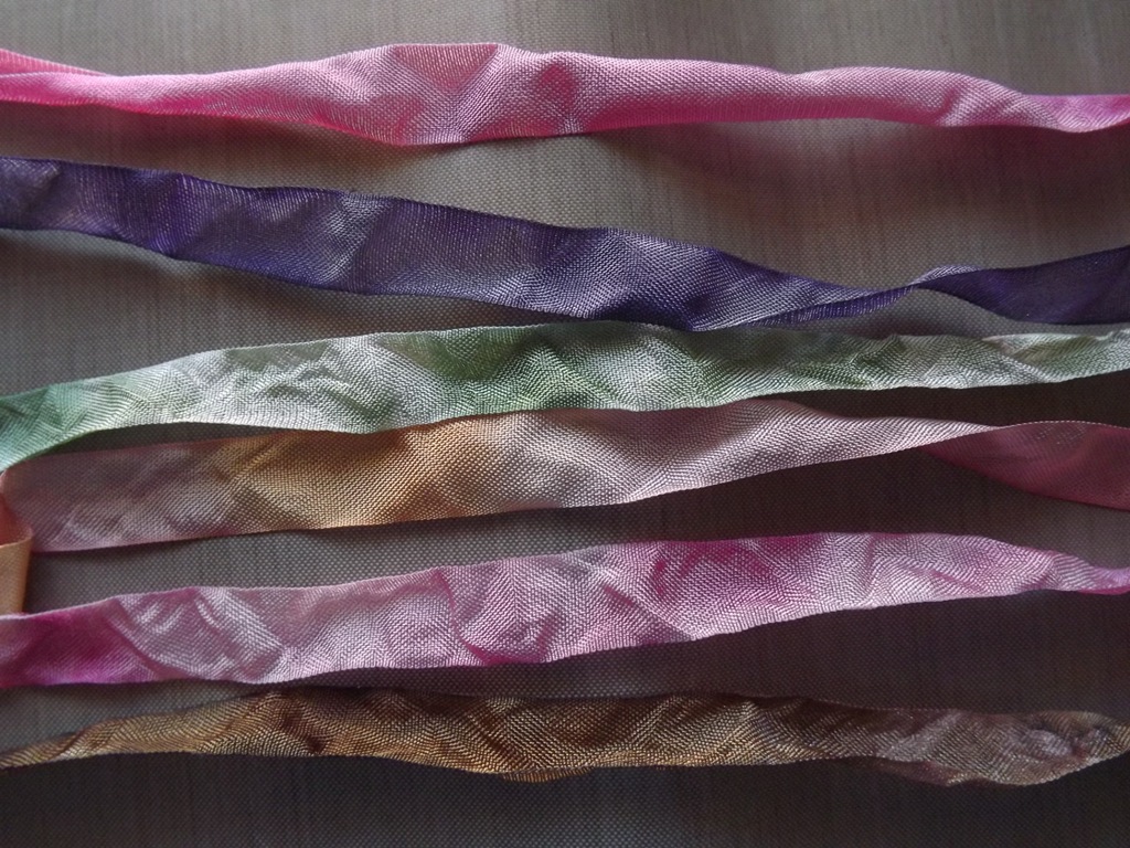 Delightfully Crazy HandDyed Seam Binding/Ribbon Tutorial Cardmaking
