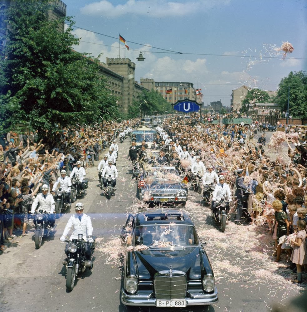 JFK: the view from the press photographers flatbed truck