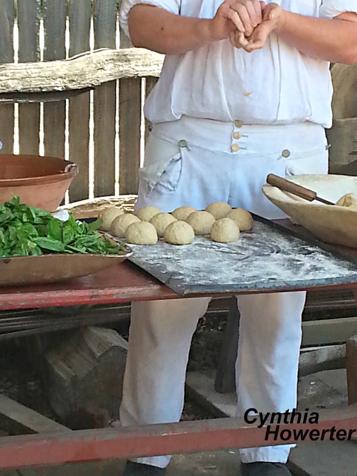 Colonial Quills Baking in a Beehive Oven by Cynthia Howerter