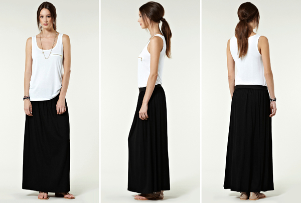 warehouse maxi skirt