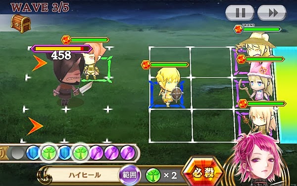 第2回のWAVE数は5。中ボスは戦士タイプ