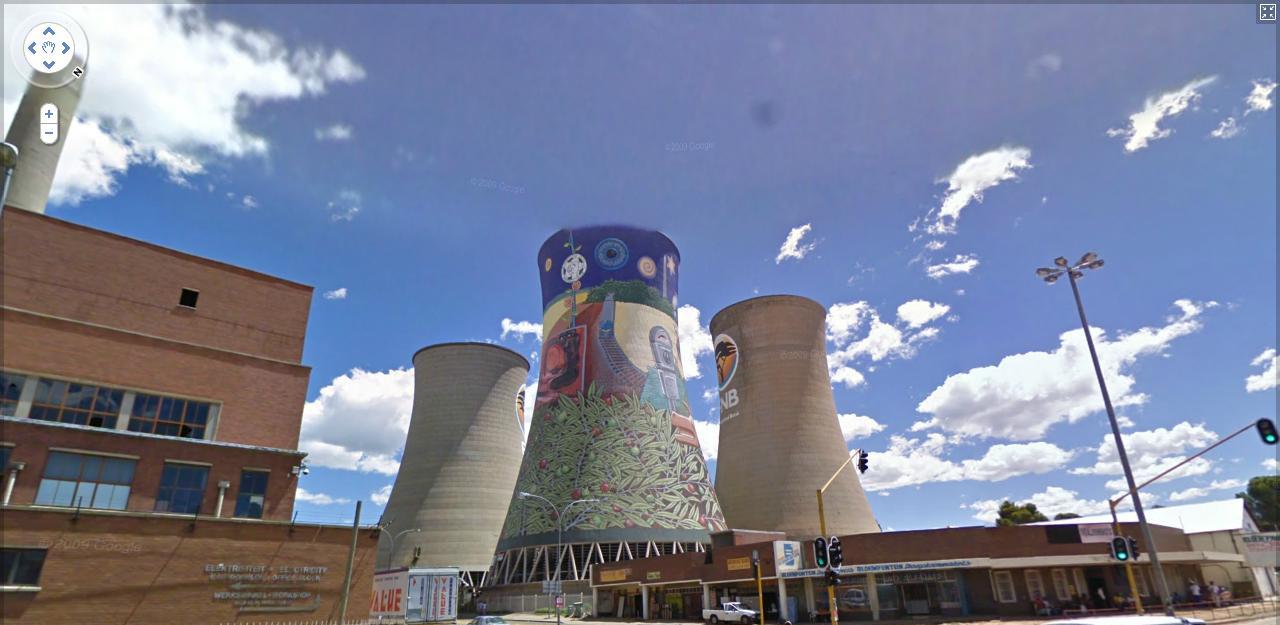 Sight By Walk Painted Cooling Towers of Bloemfontein