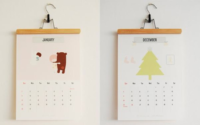 calendarios hechos a mano DIY do it yourself para decorar