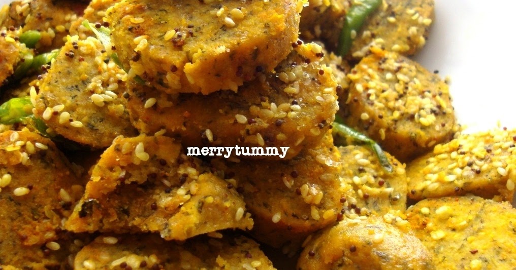Merry Tummy Spinach Muthiya Gujarati Snack, Steamed Dumplings