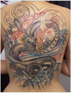 Full Back Dragon Tattoo Design Picture