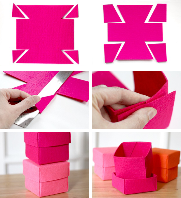 Mango and Passion Fruit Felt boxes tutorial