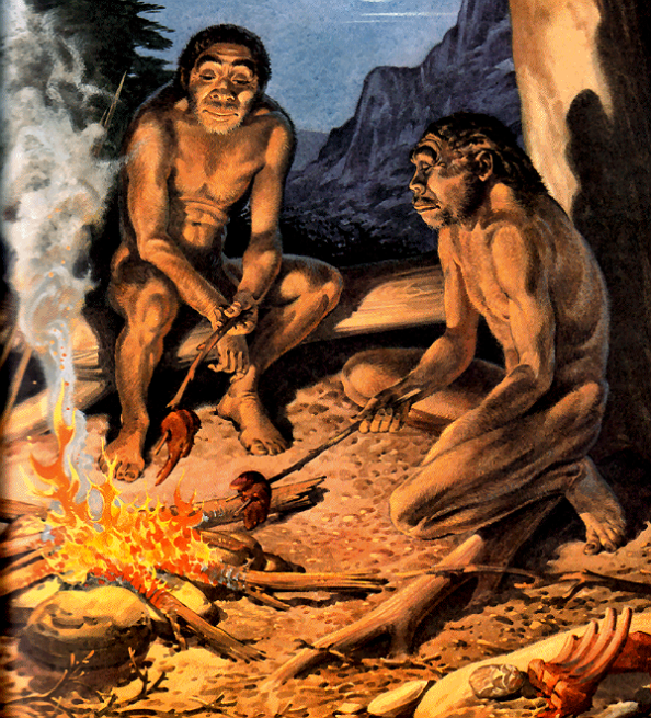 Image result for cavemen cooking