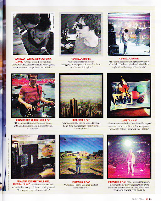  blur news 2013, blur magazine scan, Blur Q Magazine 2013, blur tour pictures, damon albarn 2013