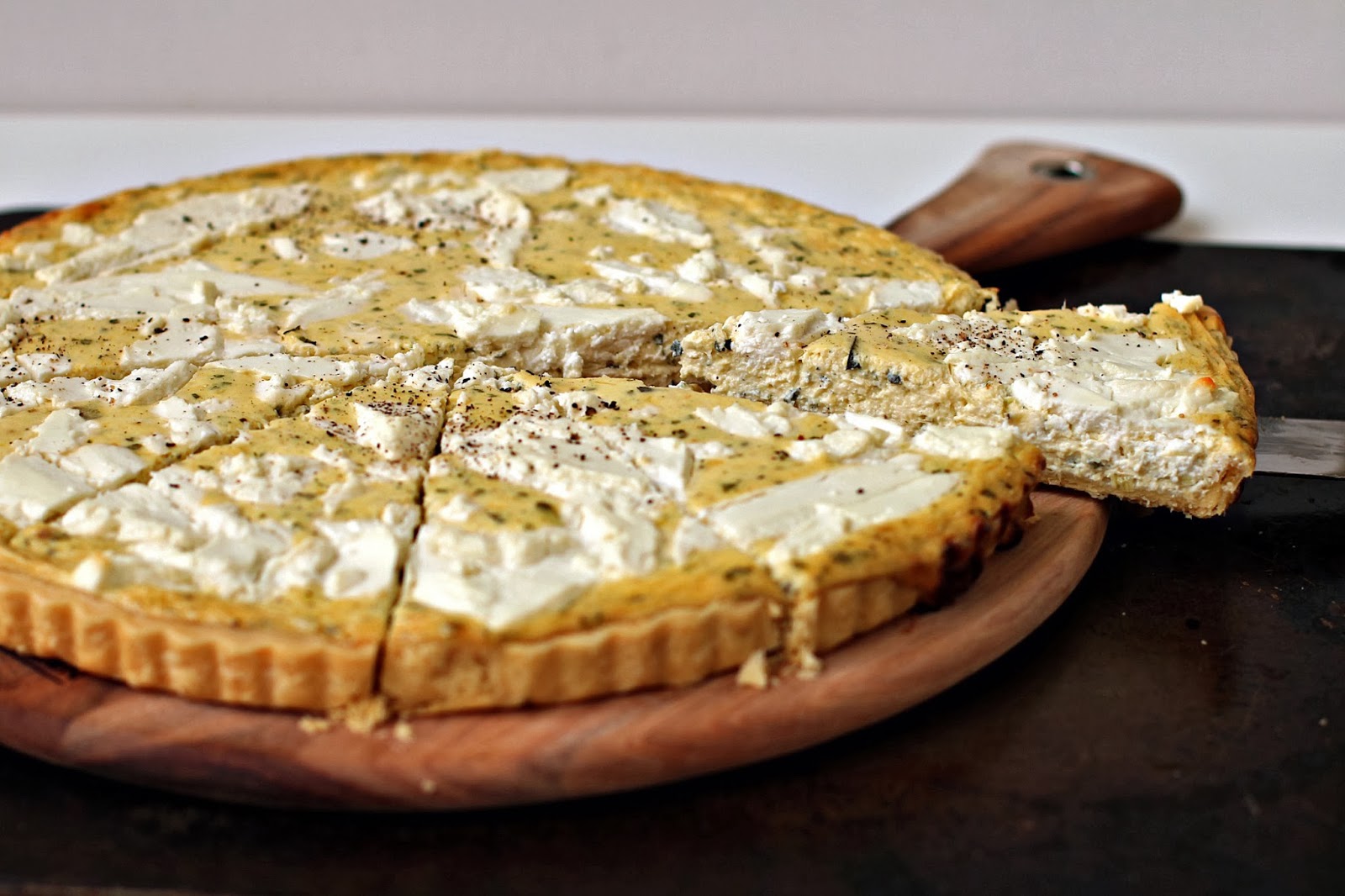 Milk and Honey Leek, Creme Fraiche and Goat Cheese Tart