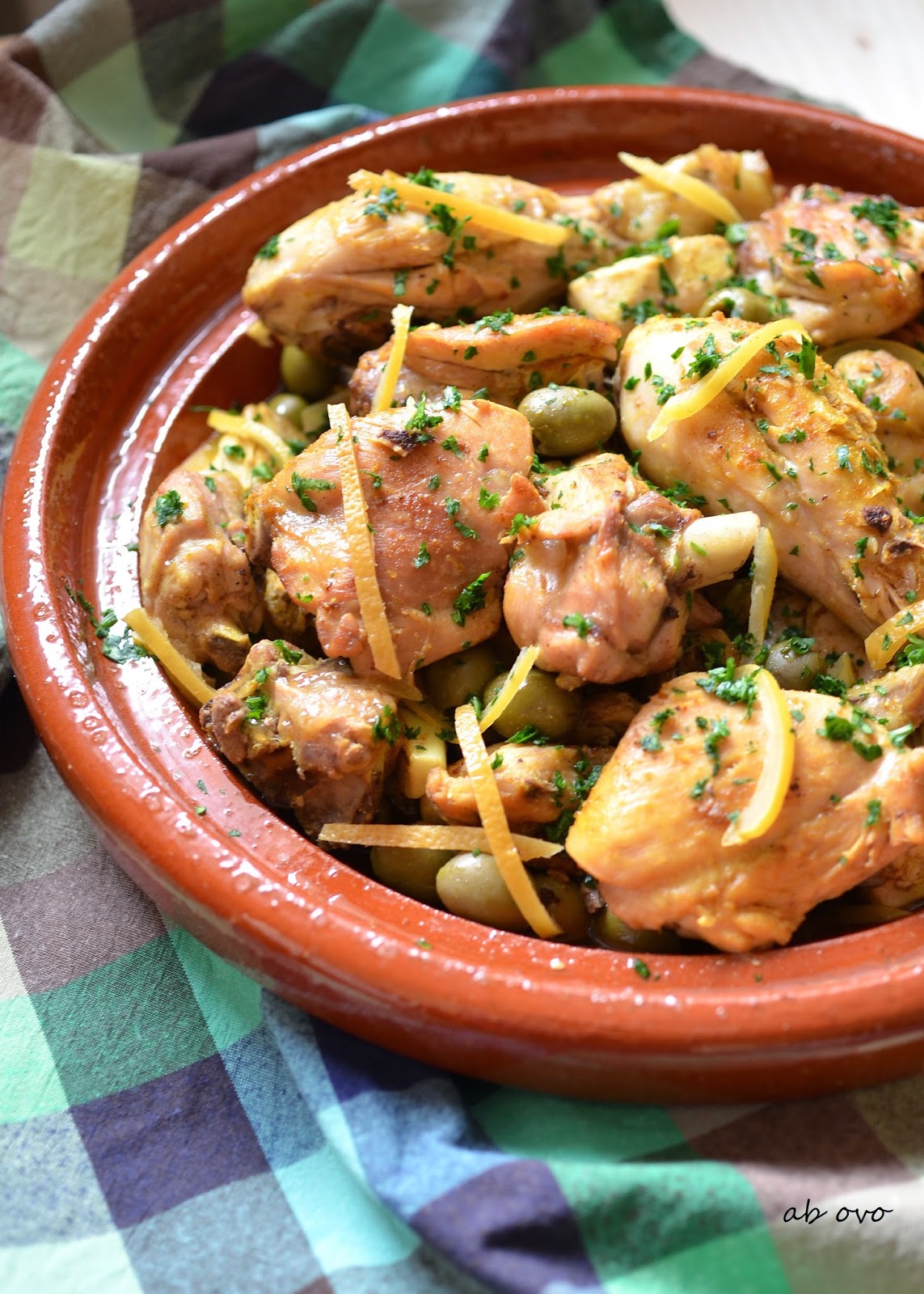 Ab oVo. Blog di ricette Tajine di pollo con olive verdi e limoni confit
