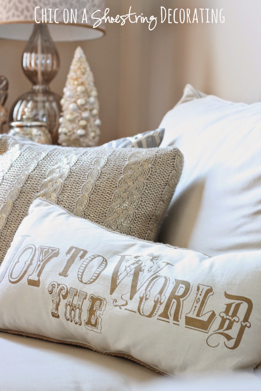 Chic on a Shoestring Decorating Gold and Rustic Christmas Decor, Merry