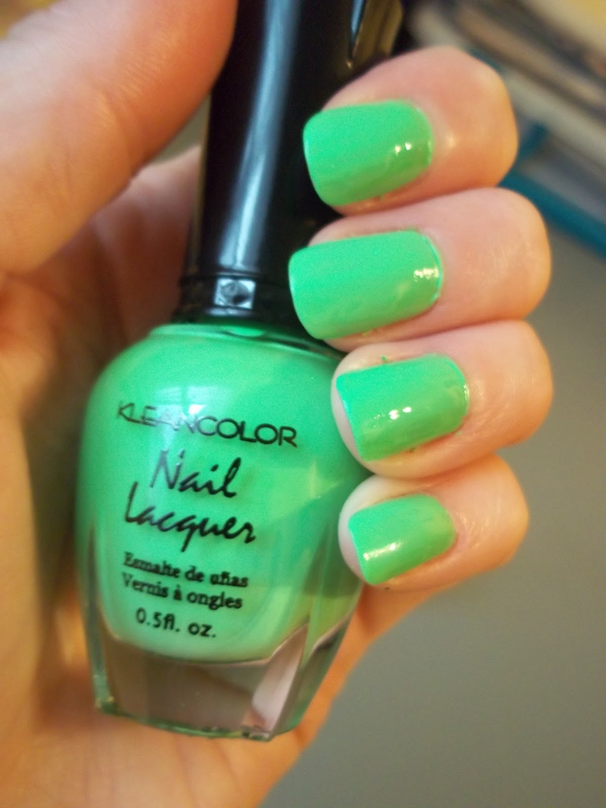 Nail Polish Goddess D&R Apothecary Toxic Waste and Kleancolor Bikini Green