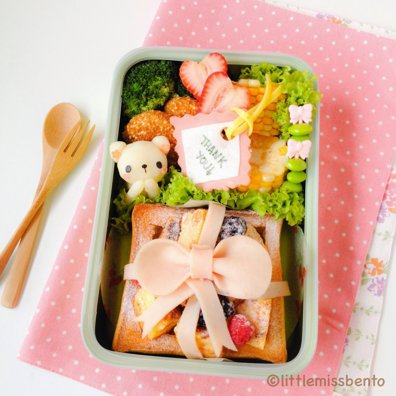 A Thank You Bento French Toast Sandwich Gift Box Little Miss Bento