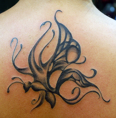 upper back tattoos women. Butterfly Tattoo