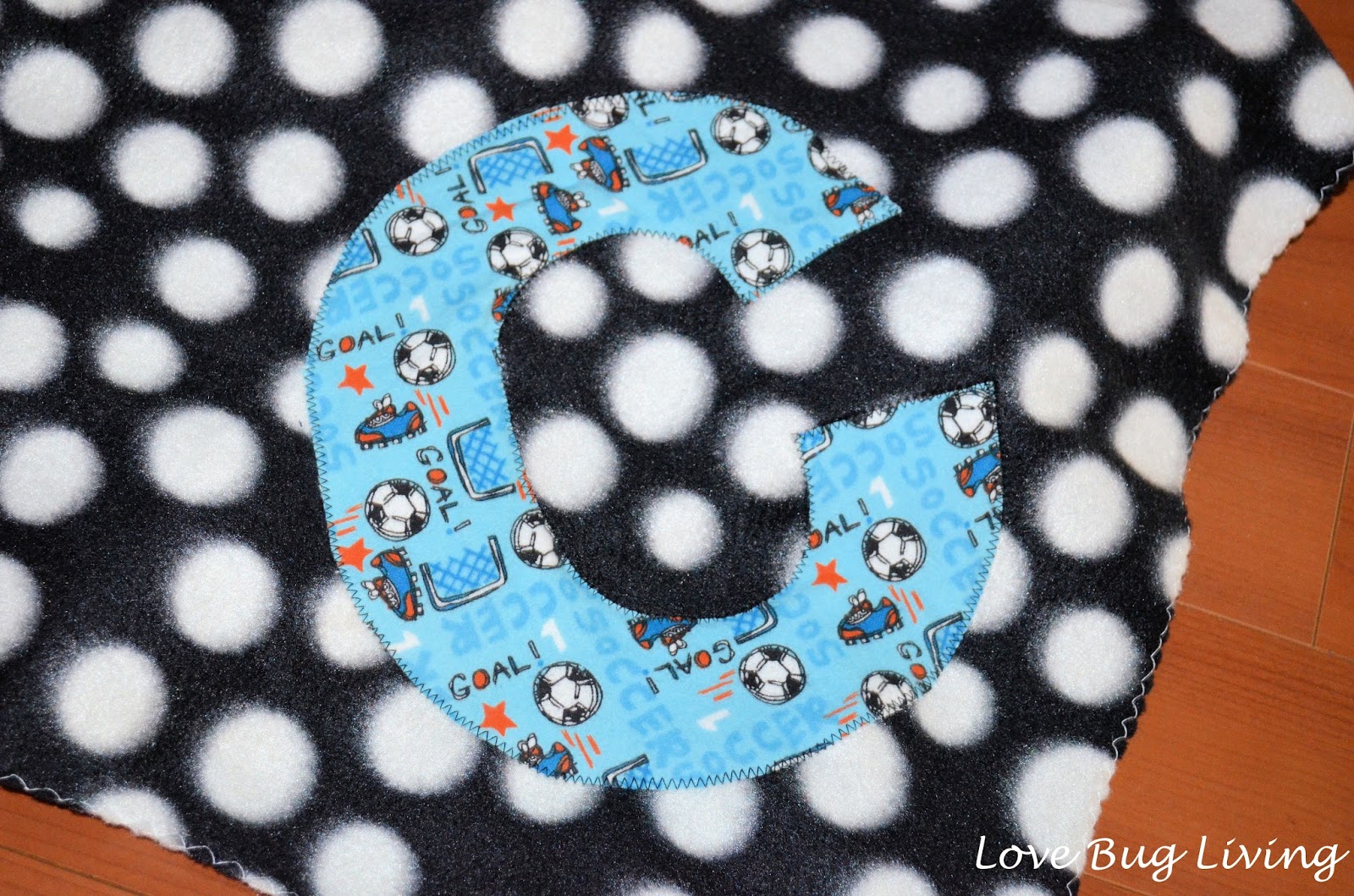 Love Bug Living Easy Monogram Fleece Blanket