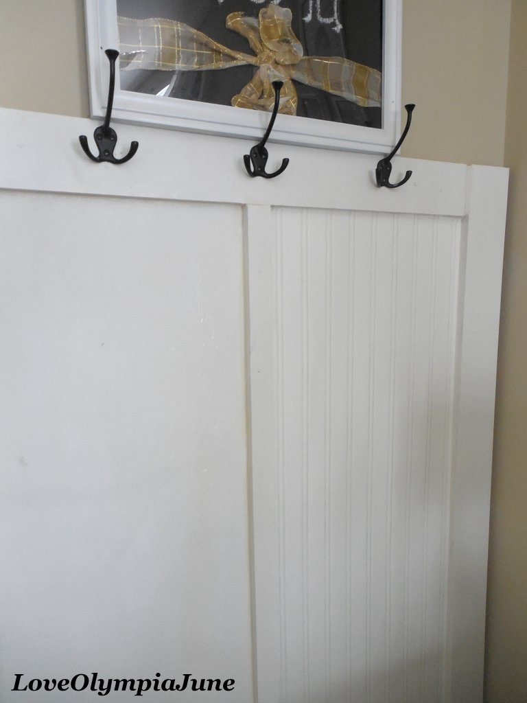 LoveOlympiaJune Adding Beadboard to our Wall Coat Rack