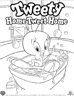 tweety uncolored picture